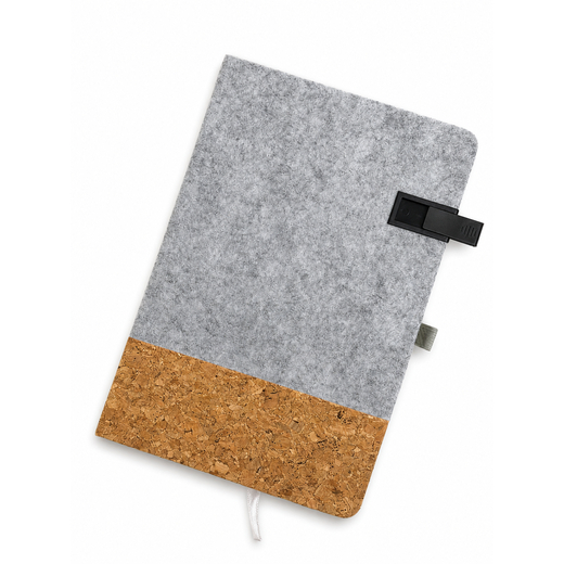 Poslovni set A5 RPET rokovnik s plutom + USB stick